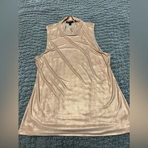 Express rose gold shimmery sleeveless top L